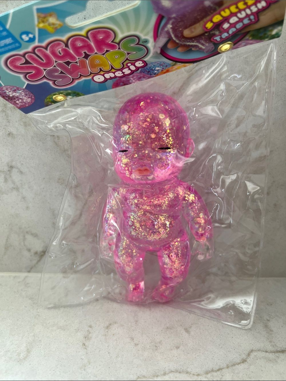 Sugar Swaps  Baby Squishy - Pink Glitter